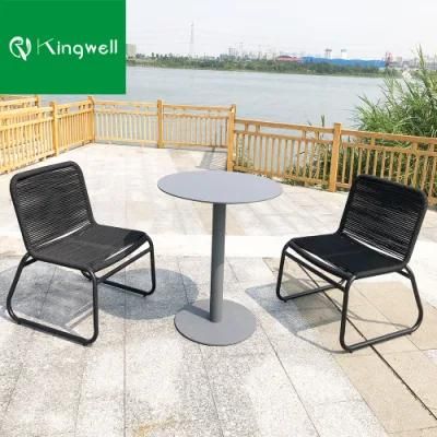 Modern Design Aluminum Outdoor Furniture Rope Coffee Table Chairs