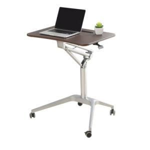 Modern Metal Pneumatic Lifting Table Laptop Table Training Table Lecture Table Can Be Lifted at Will with Wheels.