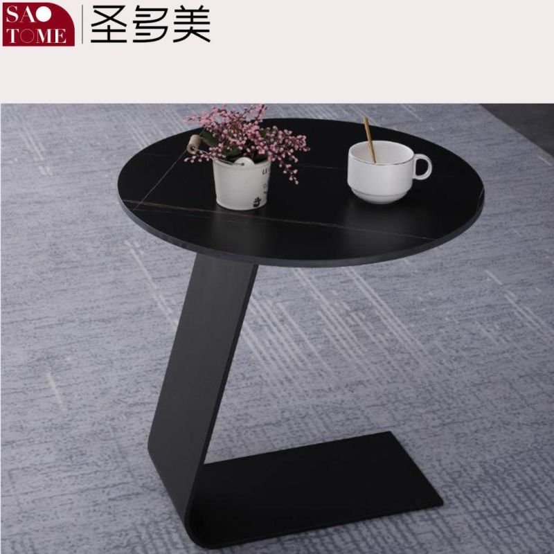 Modern Simple Luxury Leisure Living Room Furniture Slate/Marble Round Coffee Table