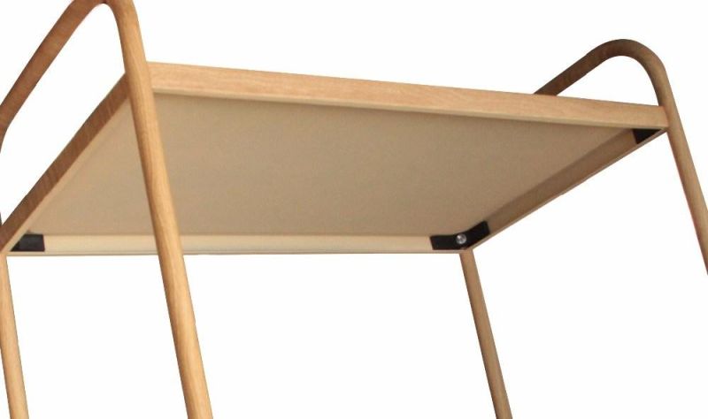 Hotel Supplier Stainless Steel Wooden Serving Trolley for Kitchen