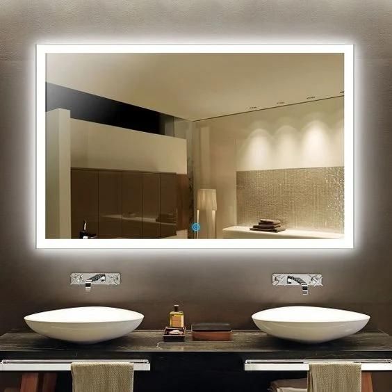Aluminum Framed Bath Bathroom Decoraitive Lighted LED Mirror with Sensor Switch