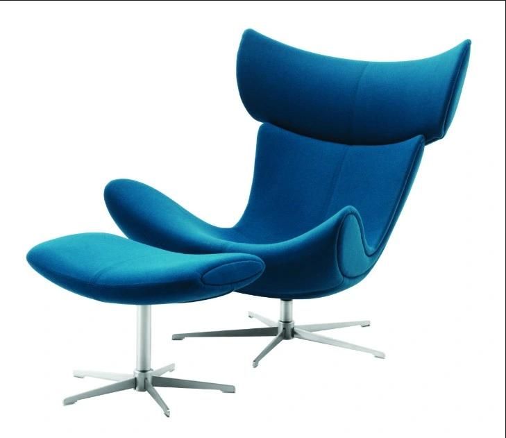 Modern Nordic Living Room Sofa Chairs Designer Lounge Furniture Hotel Armchair Fabric Luxury Imola Lounge Chair with Ottoman