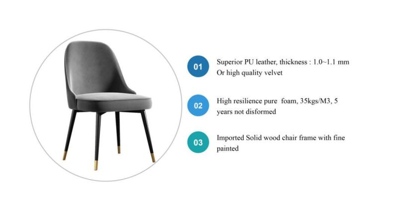 Zode Free Sample Wholesale Nordic Velvet Modern Luxury Design Room Furniture Dining Chairs