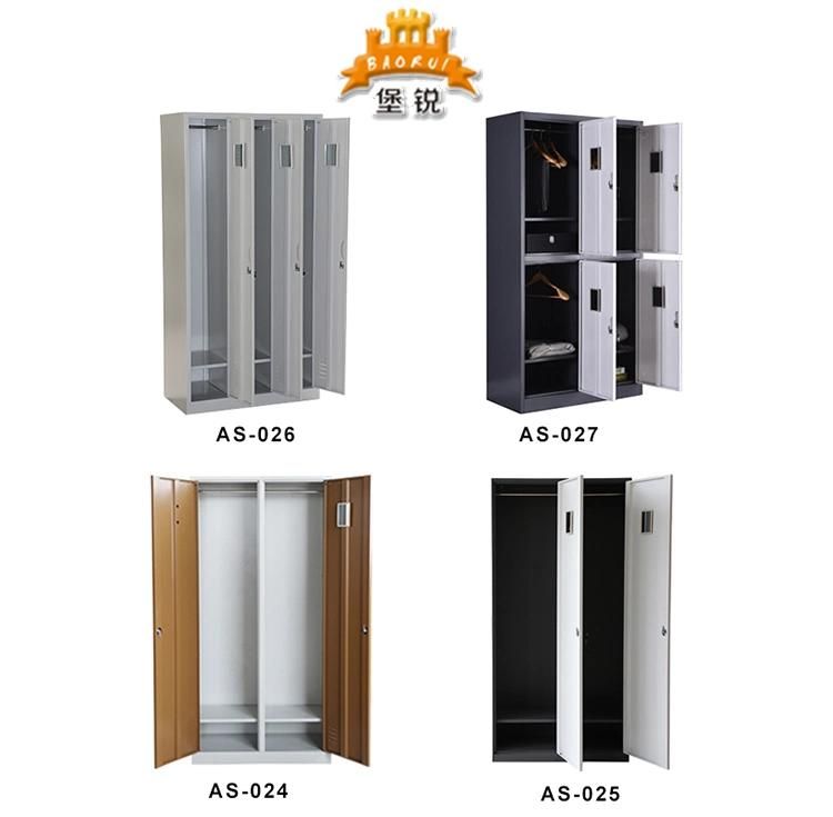 Modern Office Furniture Metal Cabinet 6 Door Steel Wardrobe