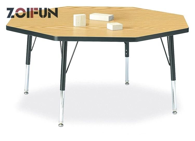 Octagon Shaped Big Small Height Adjustment Table; Coffee Room School Meeting Conference Study Class Furniture