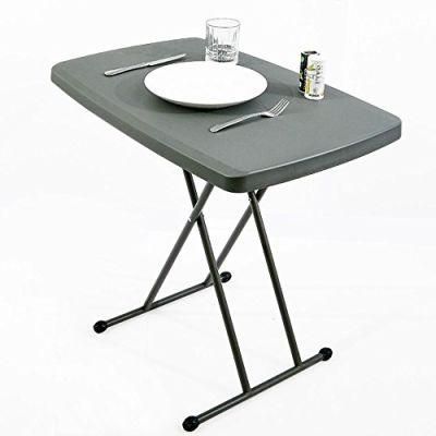 Blow Molded High Density Polyethylene Resin Personal Folding Table 30 X 20 Height Adjustable Folding Laptop Table