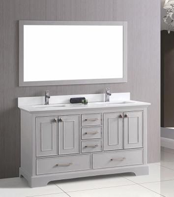 Solid Wood White Lacquered Bathroom Vanity