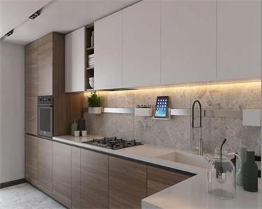 Simple Design L Shaped Durable Melamine Kitchen Cabinet Furniture