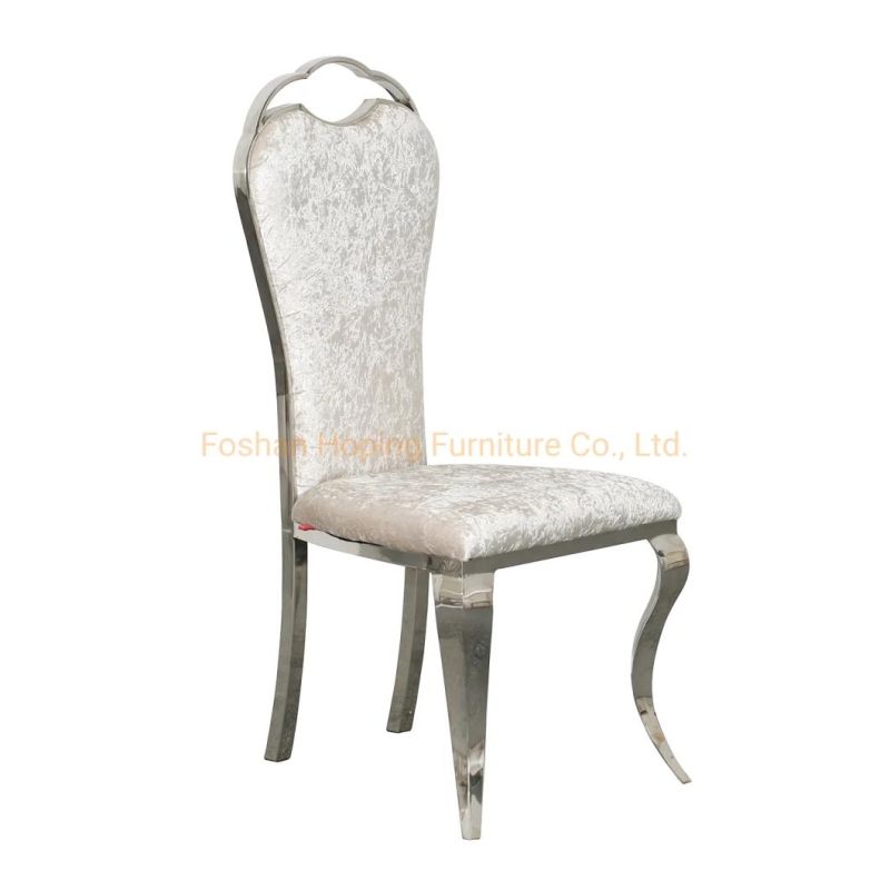 Yellow Grain Leather Senior Modern Banquet Dining Chair for Western Restaurant