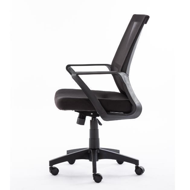 Back Mesh Black Fixed Armrest Chair Swivel Mesh Office Chair Computer Desk Task Chair