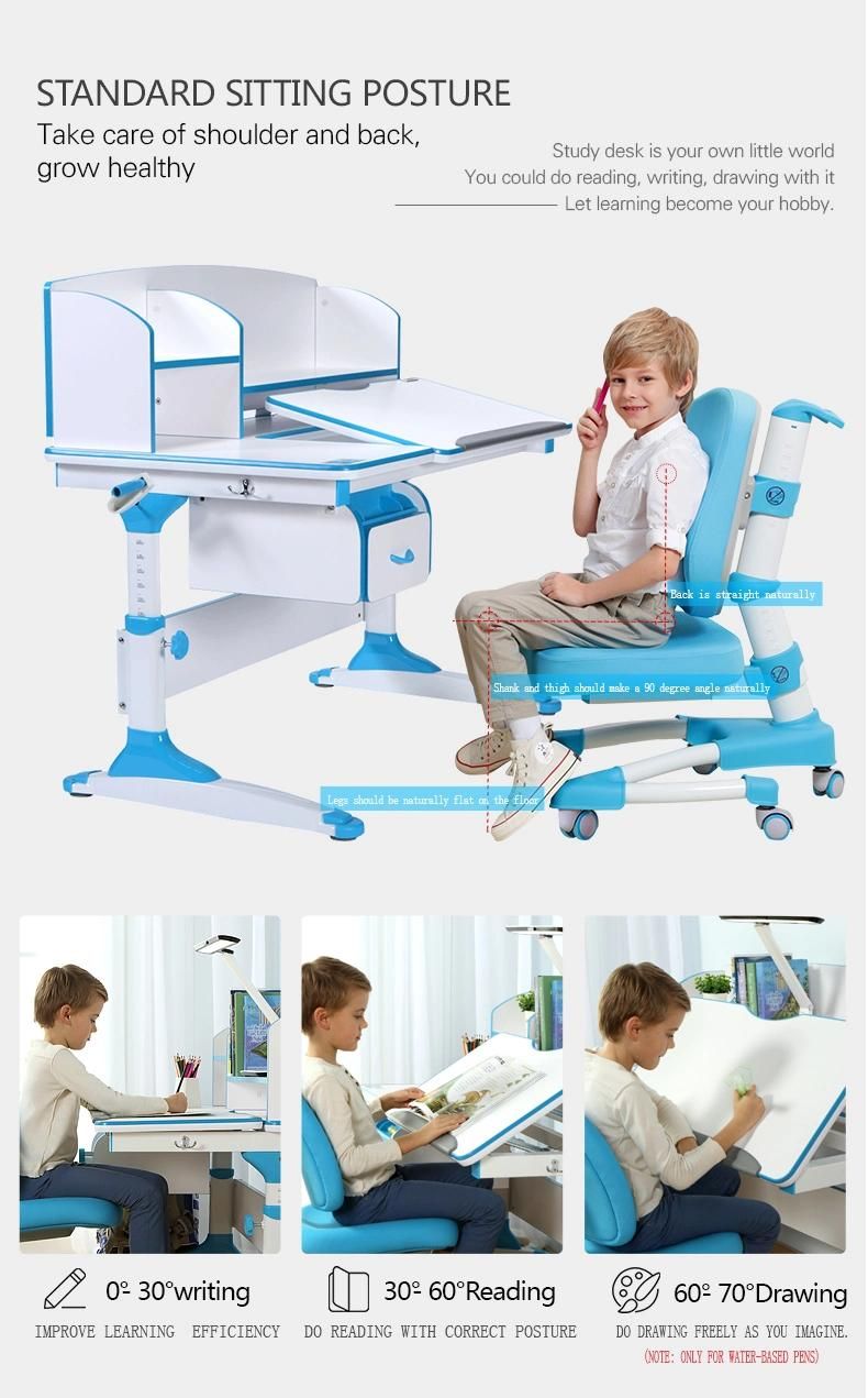 New Design Ergonomic Children Study Table and Chair for Homework