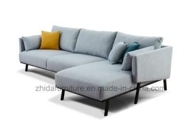 Chinese Blue Sofa Nordic Furniture L-Shaped Sectional Sofa Set