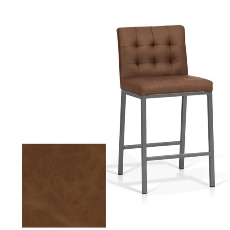 Industrial Style New Design Square PU Leather Bar Stool Chair with High Legs