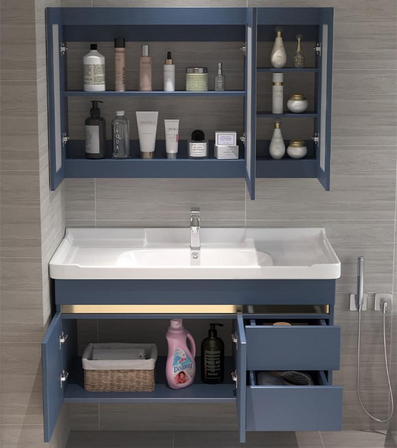Luxury Bathroom Cabinet with LED Mirror Vanity Basin, Home Decor Adjustable Mirror
