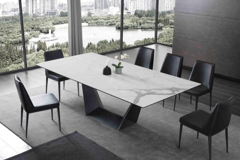 Modern Collection Marble Table Dining Table Coffee Table with Metal Base Dt713 Series