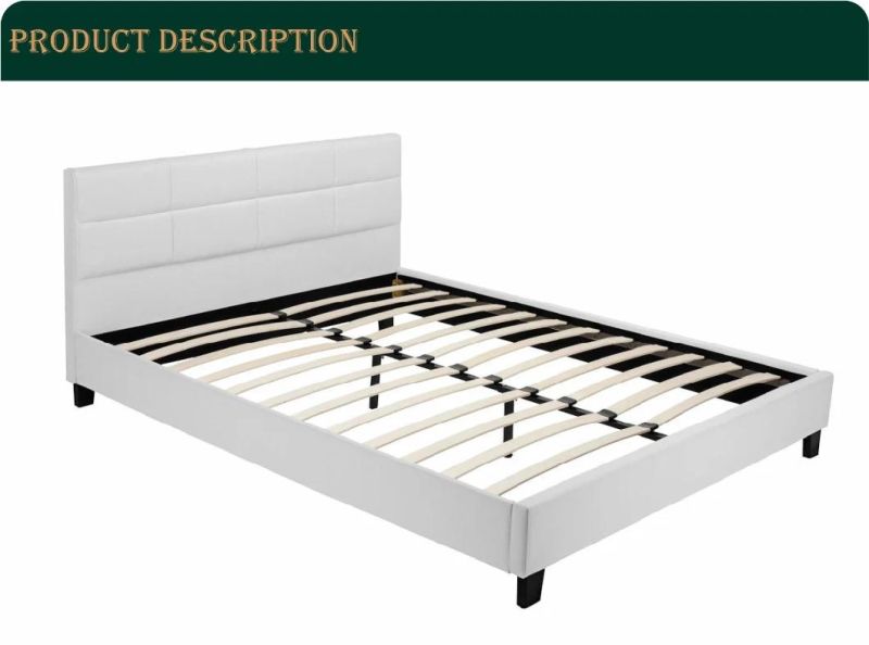 Hot Sale Adult Double Upholstered Leather Bed
