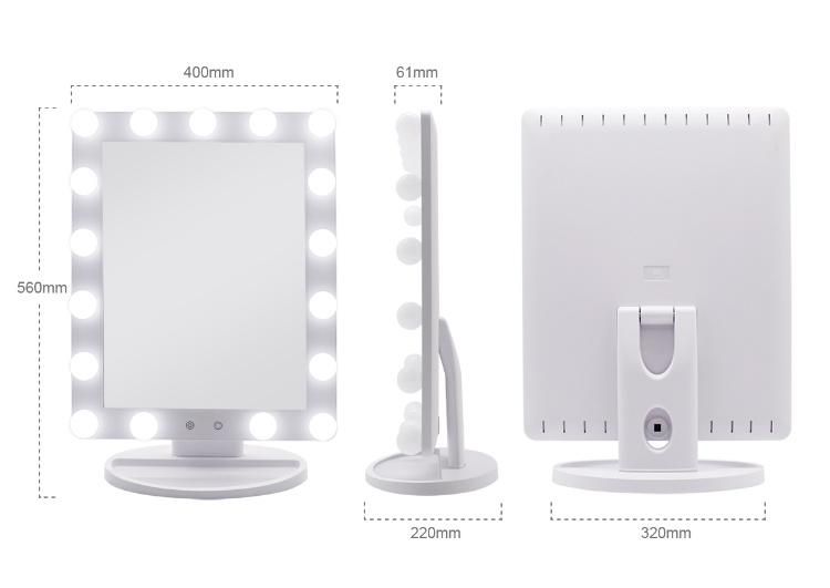Dimmable Bulbs Hollywood LED Illumination Vanity Makeup Mirror