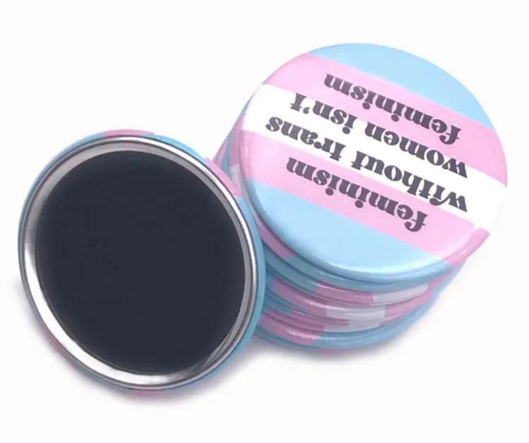 Custom Print Logo Color Acrylic Pocket Mirror Round Mini Make up Hand Mirror for Makeup Small Vanity Mirror