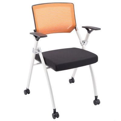 Modern Design Fabric Office Chair School Writetable Folding Chair for Training Room