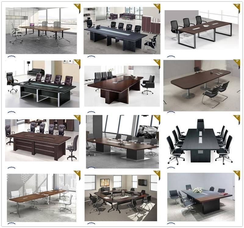 Black Wooden Meeting Desk Conference Room Office Furniture for 10 Person