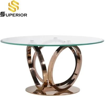 Personality Base Stainless Steel Dining Table With Chair For Dining Room