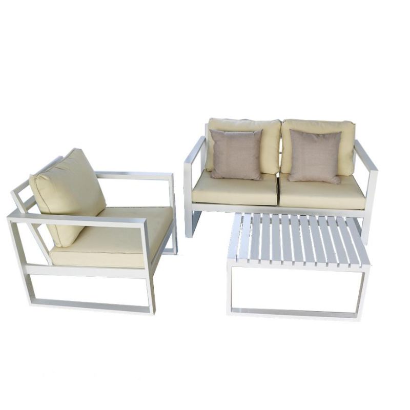 Metal Patio Table Set Cast Aluminium 4 Seats Outdoor Garden Furniture