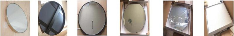 Large Bathroom 800mm Round Brass Metal Decor Mirror with PP Packing