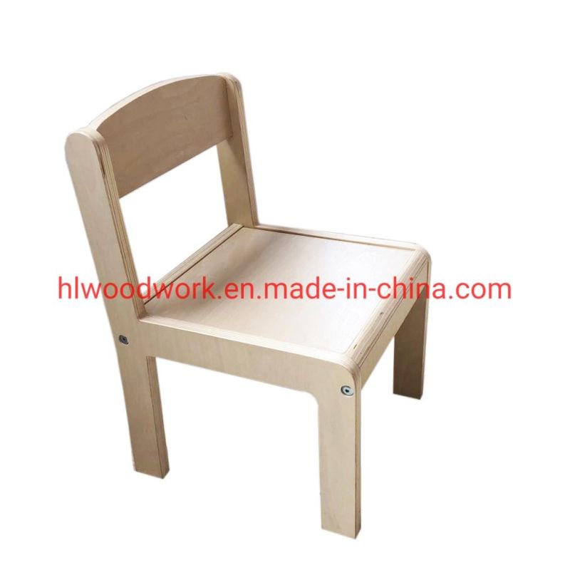 Kindergarten Chair Bentwood Chair Kids Chair Study Chair Kids Table and Chairs Set, Children or Toddler Study and Dining Desk, Wooden Furniture, Nature Color