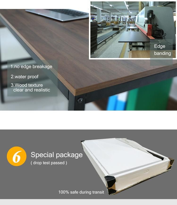 Foshan Furniture Premium Quality L Shaped Top Simple Modern Style Decent Steady Table Office Desk