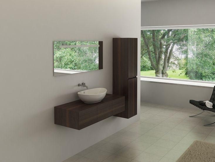 New Modern Simple Side Cabinet Bathroom Vanity with Ceramic Sink