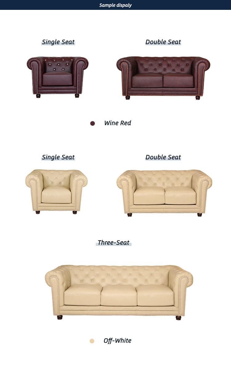 High Back Comfortable PU Living Room Lounge Sets Modern Leather Sofa