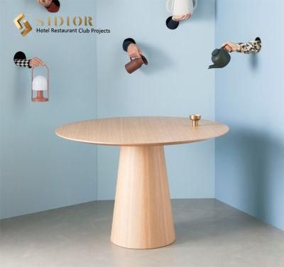 Wholesale Luxury Modern Restaurant Cafe Furniture Plywood Top Round Dining Table