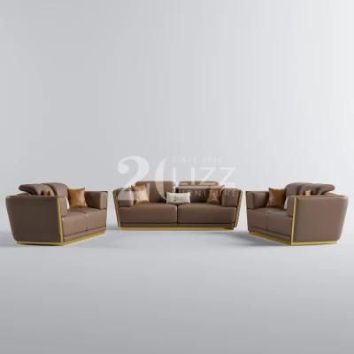Latest Minimalist Design Modern Luxury Italian PU Leather Couch Living Room Sofa Set Furniture Floor Sofa