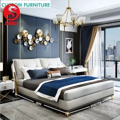 Modern Design Luxury King Size Wooden Bedroom Furniture Double Bed