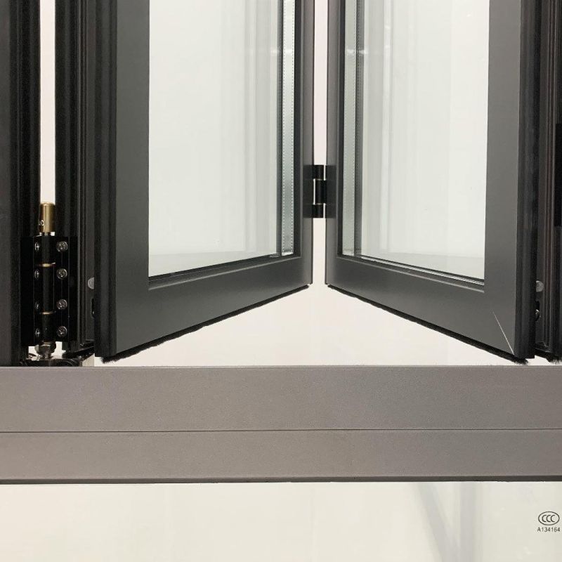 Wholesale Soundproof Standard Size Glass Profile Aluminium Bifold Window and Door Folding Windows and Doors Folding Screen