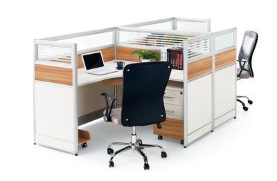Modern L Shape Glass Aluminum Partition Office Workstation Office Furniture (M-W1807-2)