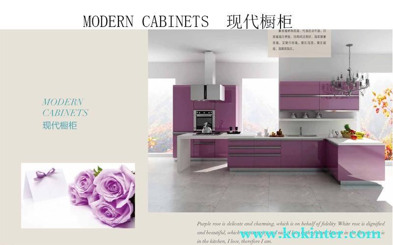 Modern Styles PVC/Laquer/Melamine/UV Kitchen Cabinet Designs Doors America Project