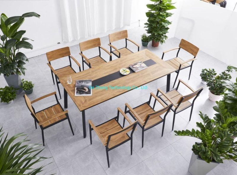 Modern Chinese Garden Aluminum Outdoor Table Factory Direct Polywood Table Top Reclining Comfortable Outdoor Furniture