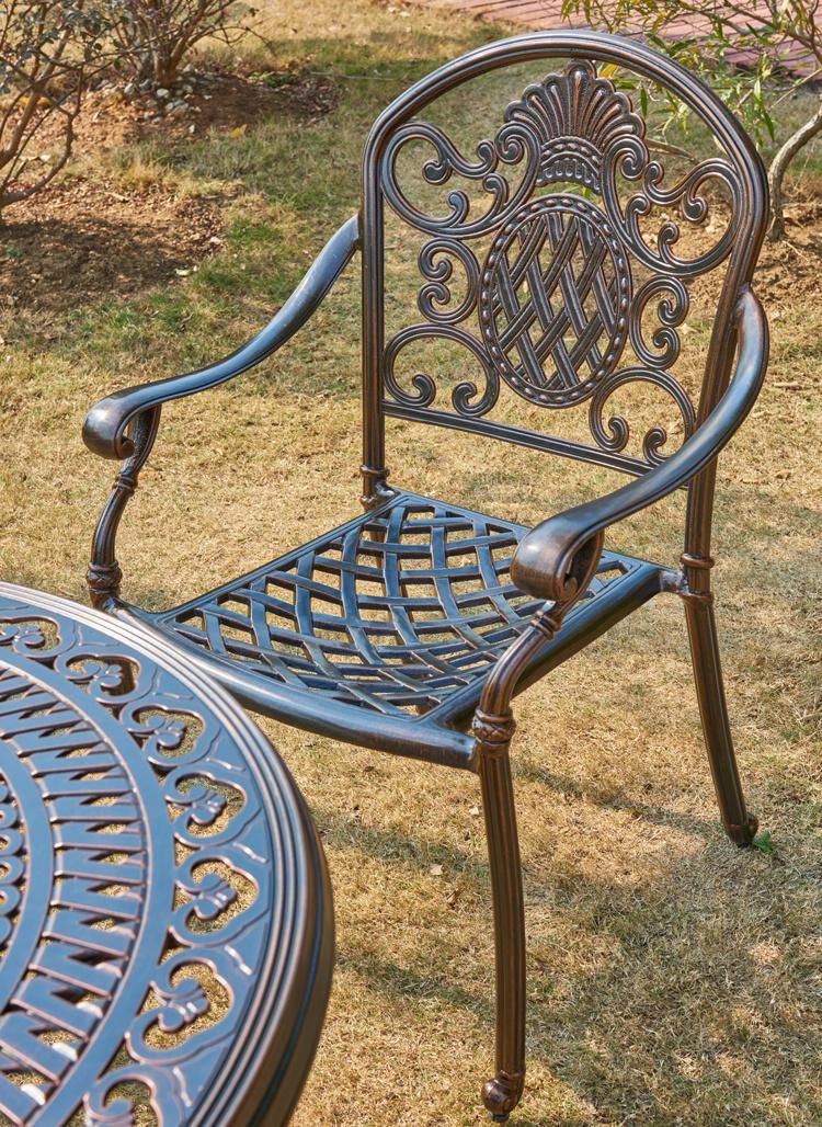 Cast Aluminum Outdoor Furniture Chair Garden Modern Set