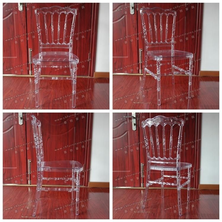 Durable Resin Clear Crystal Plastic Phoenix Chair Transparent Hc-P15