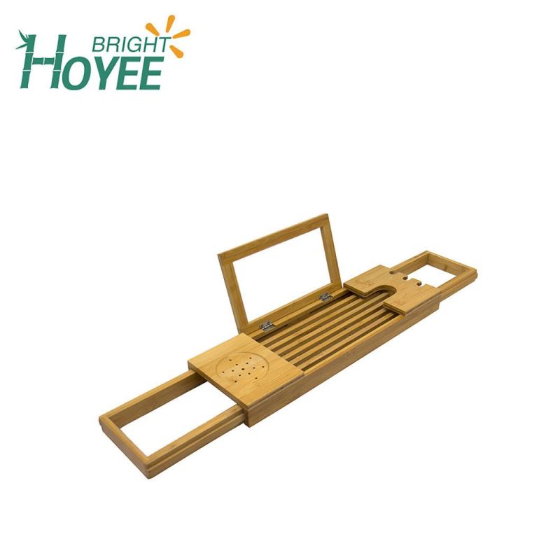 Modern Natural Bamboo Bath Rack Bridge Bathtub Caddy