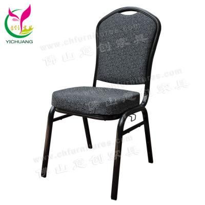 Yc-B60-04 Cheap Stackable Rose Fabric Cushion Hotel Aluminum Chair