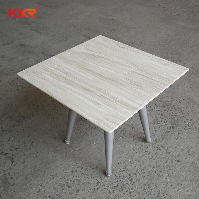 Solid Surface Artificial Marble Stone Restaurant Low Table Dining Table