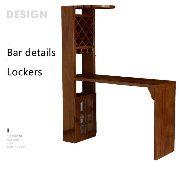 Popular Design Modern Wooden Log Color Solid WWood Bar Wine Storage Cabinet