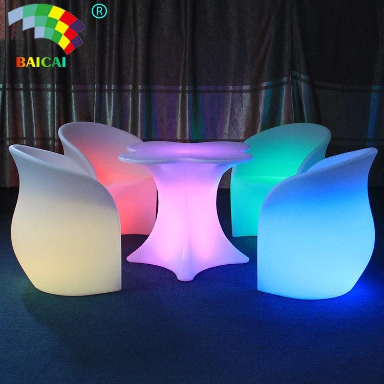 LED Bar Table Chairs