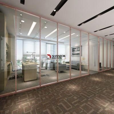Shaneok Modern Floor to Ceiling Office Glass Decorative Partition