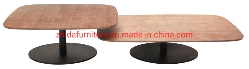 Modern Wlanut Wood Steel Frame Table