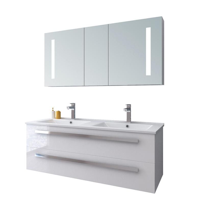 Classical Style Black Bathroom Vanity Unit Metal Handle Bathroom Furniture
