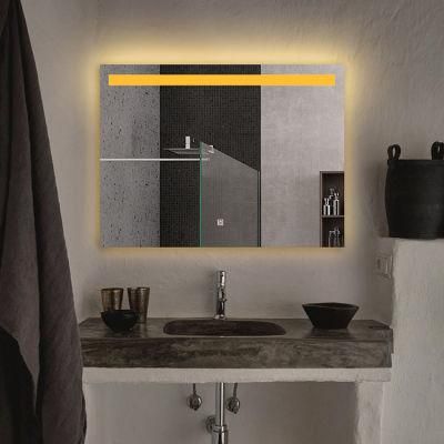 Factory Wholesale Wall Mounted Frameless LED Bathroom Horizontal Lighted Mirror