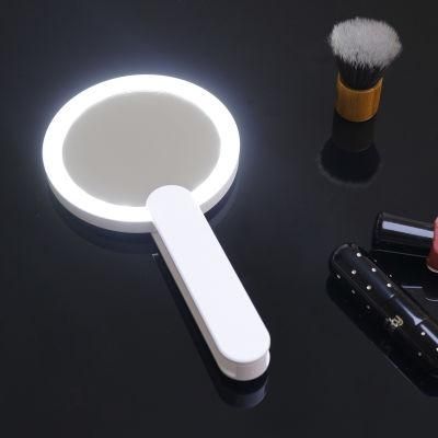 Mini Mirror Pocket LED Mirror with 10X Magnifying Glass Gift Mirror